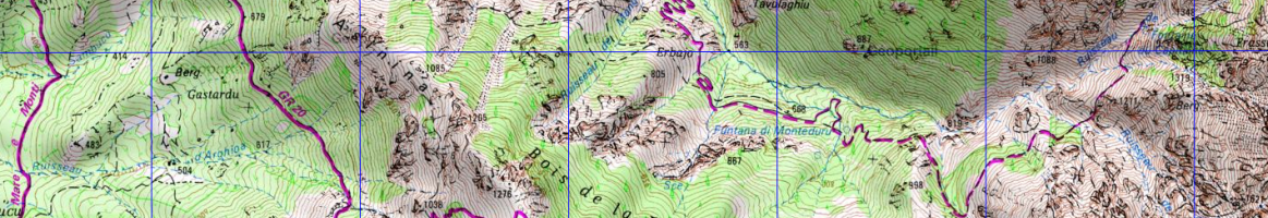 Etape 1 du GR20 : carte IGN entre Calenzana et Ortu